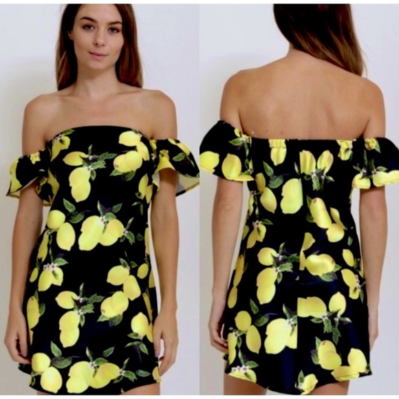 Dresses & Skirts - 4/$20 •Sale! Boutique Lemon Print Summer Dress S, M, L